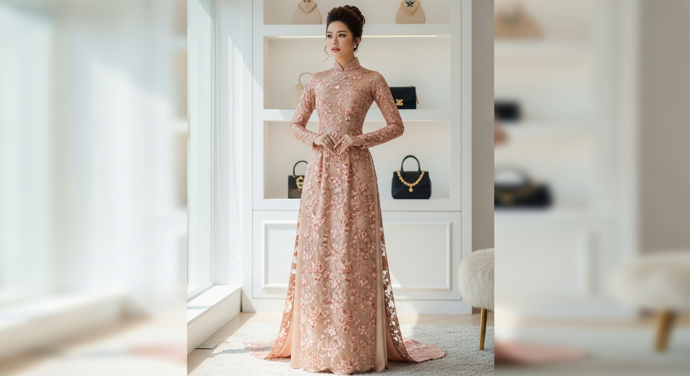 Áo dài cưới cao cấp