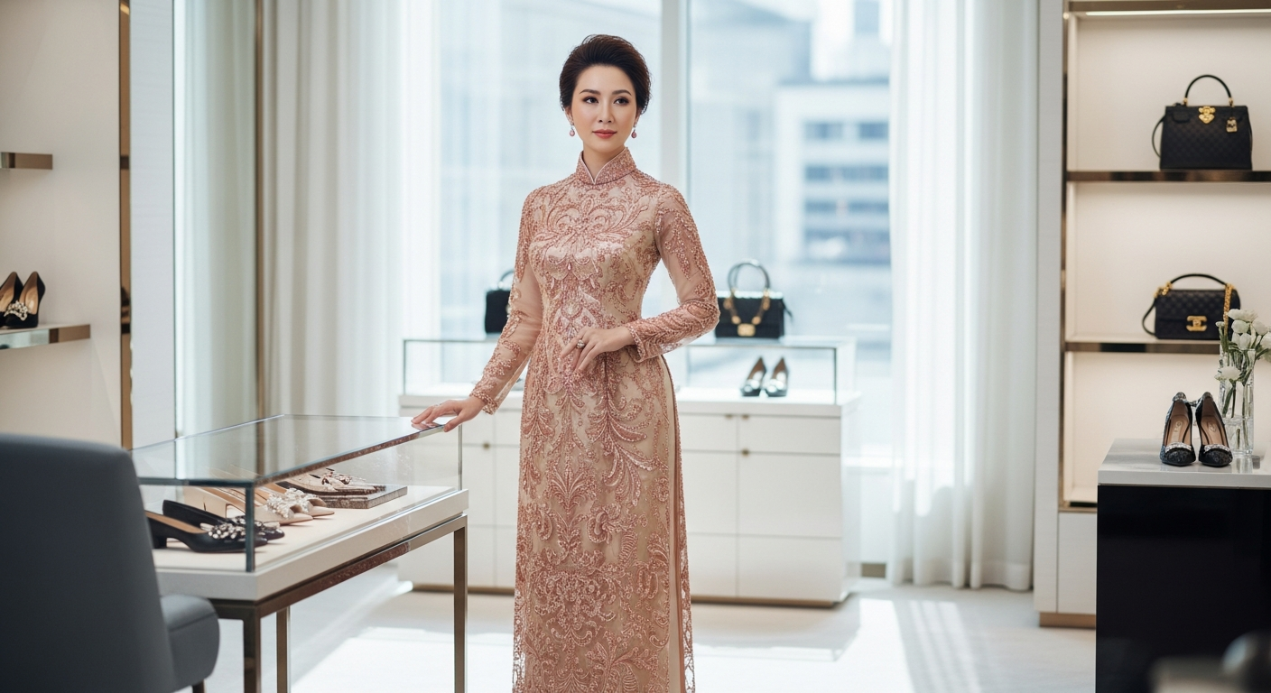 Áo dài lụa tơ tằm